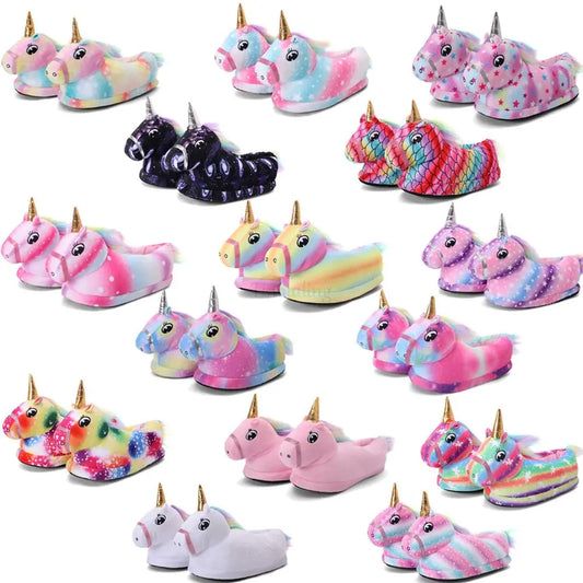 Unicorn Kigurumi Onesie Pajamas Shoes Children Unicorn Slippers Baby Slippers Kids Shoes for Girls Kids Panda Slippers