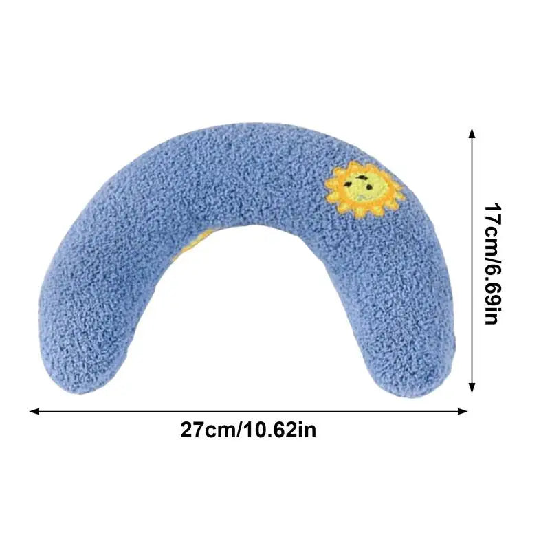 Dog Calming Pillow U-Shaped Pet Neck Support Pillow Machine Washable Pet Sleeping Supplies For Medium Small Dogs Puppy Kitten