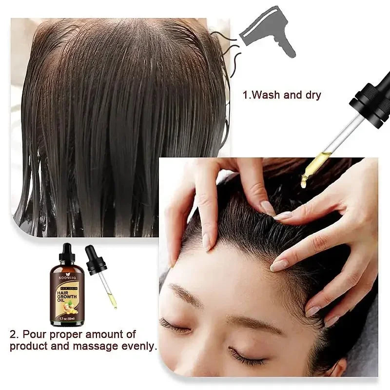 Powerful Hair Growth Oil Prevent Hair Loss Products Essence Liquid Treatment For Men And Women Repair Shampoo Hair Care 50ml