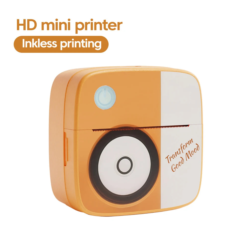 Mini Printer Portable Label Sticker Thermal Printer Self-adhesive Color Paper Photo Wireless Bluetooth Printing For Phones Print