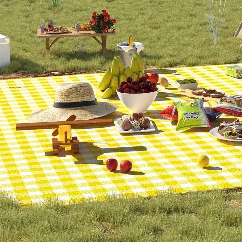 Outdoor Camping Floor Mat Sleeping Pad Foldable Picnic Mat Thickened Waterproof Beach Blanket Camping Tent Grassland Mat