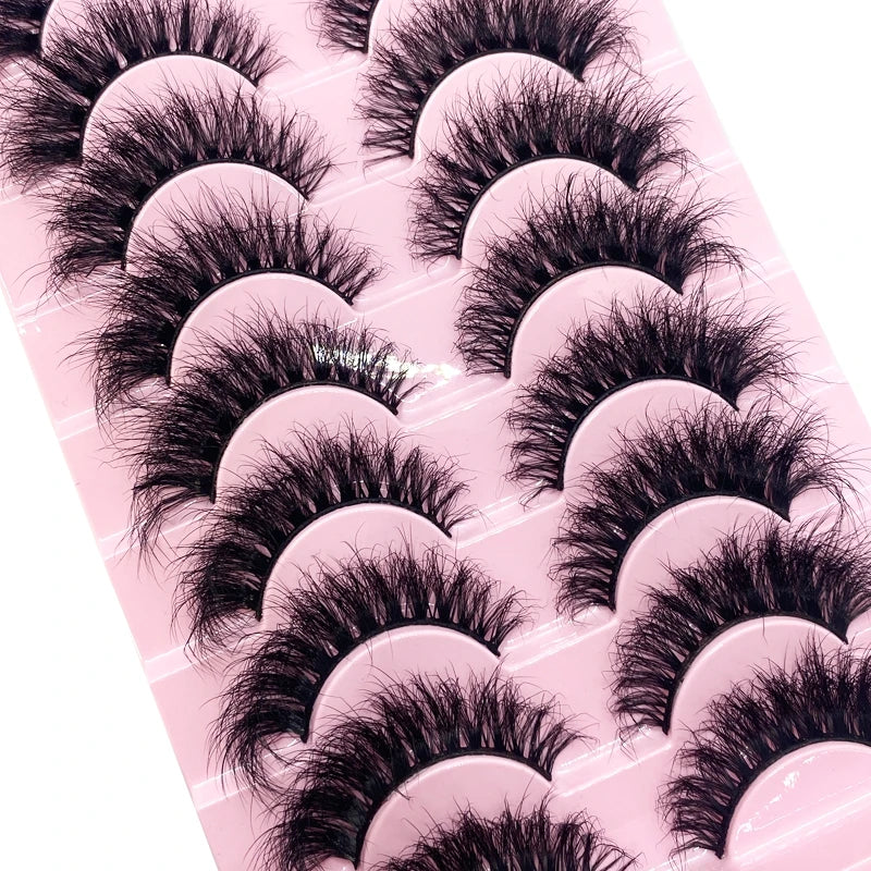 New 10 pairs natural long fake eyelashes cilios 3d faux mink lashes wholesale mink eyelashes false eyelashes maquiagem