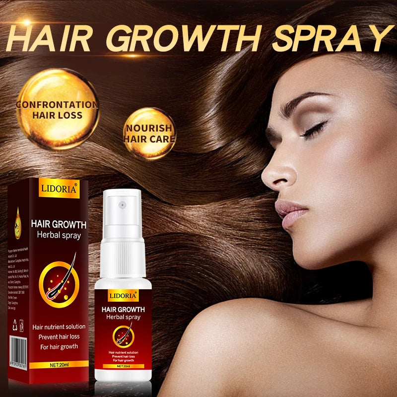 5/10pcs LIDORIA Ginger Hair Growth Spray Loss Treatment Activates Hair Follicles Promotes Hair Growth Anti Hair Loss Hair Care