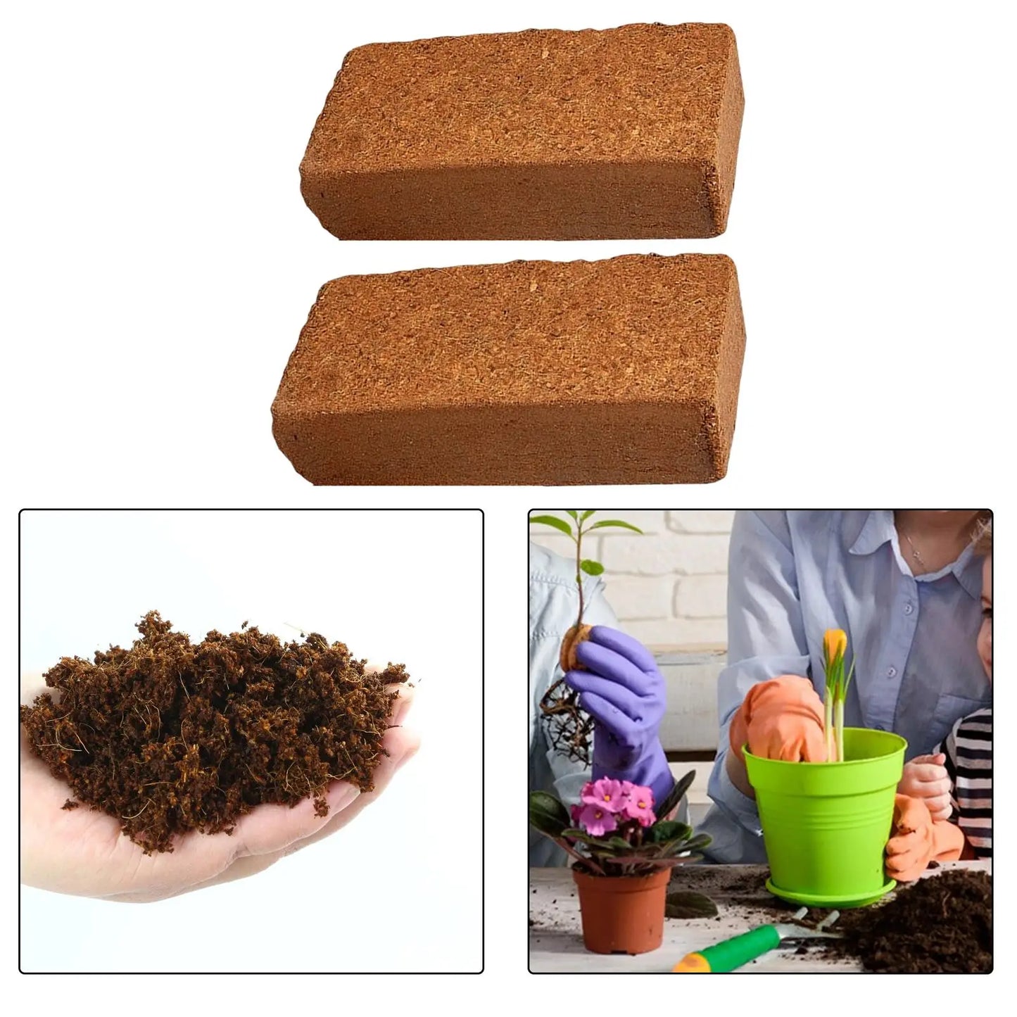 Coco Pith Block Absorbent Coconut fiber Coir soil for Vegetables