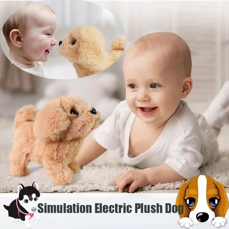 Baby Boys and Girls Electric Toy Dog. Walks Barks and Tail Wagging