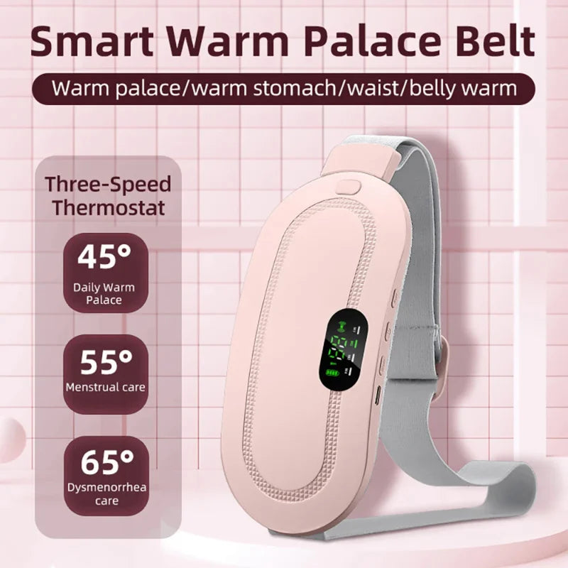 New Portable Menstrual Heating Pad Warm Palace Waist Belt Period Cramp Massager Menstrual Heating Dysmenorrhea Relieving Belt