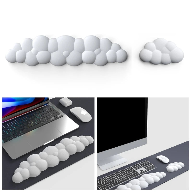 Cloud-Like Keyboard and Mouse Wrist Rest Cushion  Support Pad Comfort Soft PU and Memory Foam Long/Short J60A