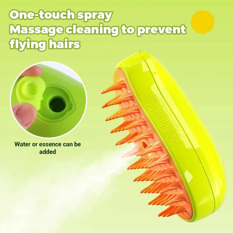 Adjustable Anti Pet Collar Cat Pet Comb Cat Dog Electric Spray Brush Massage Comb One Button Spray Hair Removal