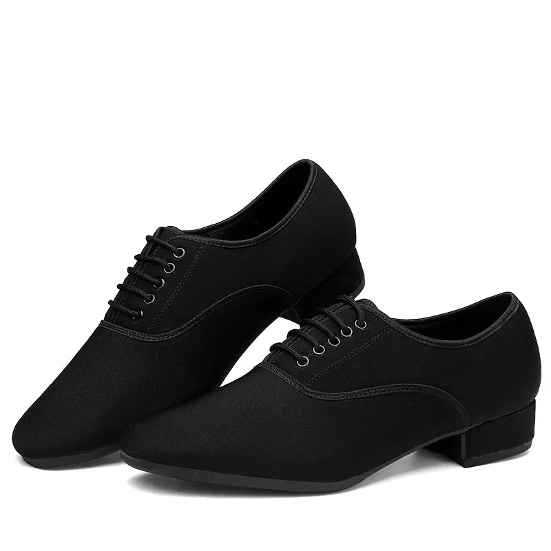 XIHAHA Ballroom Latin Dance Shoes Men Jazz Shoes Sneakers for Men Low Heel Professional or Practice Dancing Shoes Oxford Cloth