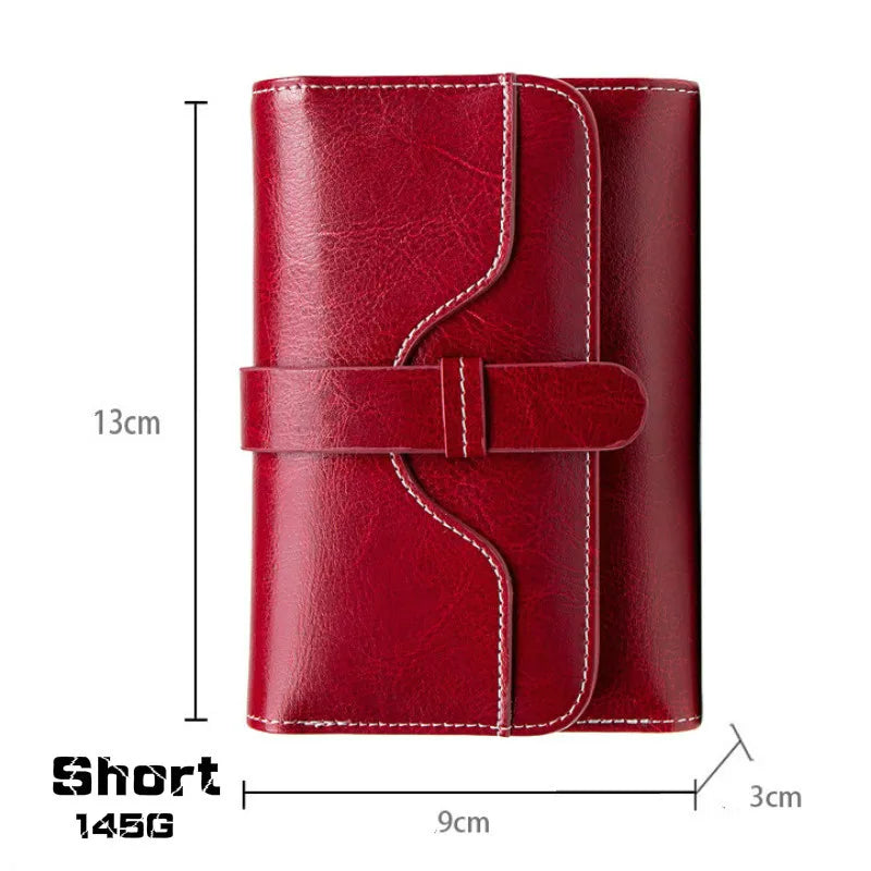 High Quality Women's Genuine Leather Wallet Female RFID Anti Theft Card Holder Coin Purse Wallets for Women Clutch Bag