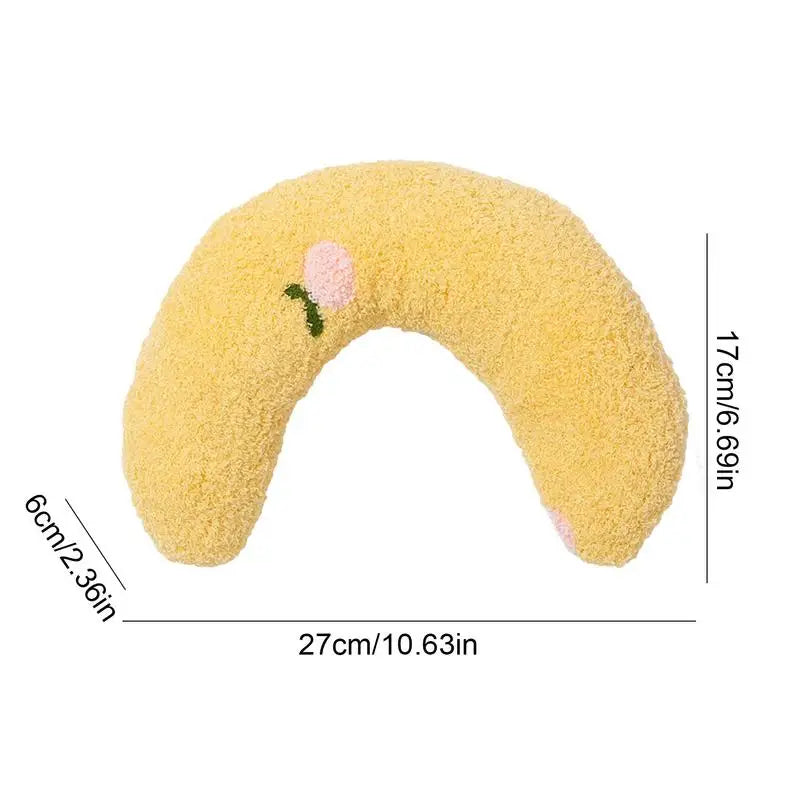 Pillows For Indoor Cats U-shaped Fluffy Cartoon Pillow For Calming Puppies KidsPlush Toy Pillows For Pet Shelter Balcony Game