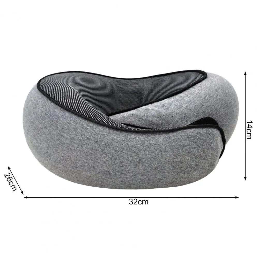 32*26cm Memory Foam Travel Neck Pillow 360 Degree Support U-Shaped Airplane Pillow Portable Adjustable Fastener Tape Nap Pillow