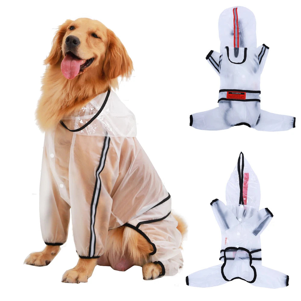 Small Large Dogs Rain Coat Pet Jacket Pet Hooded Raincoat Pet Care Waterproof Breathable