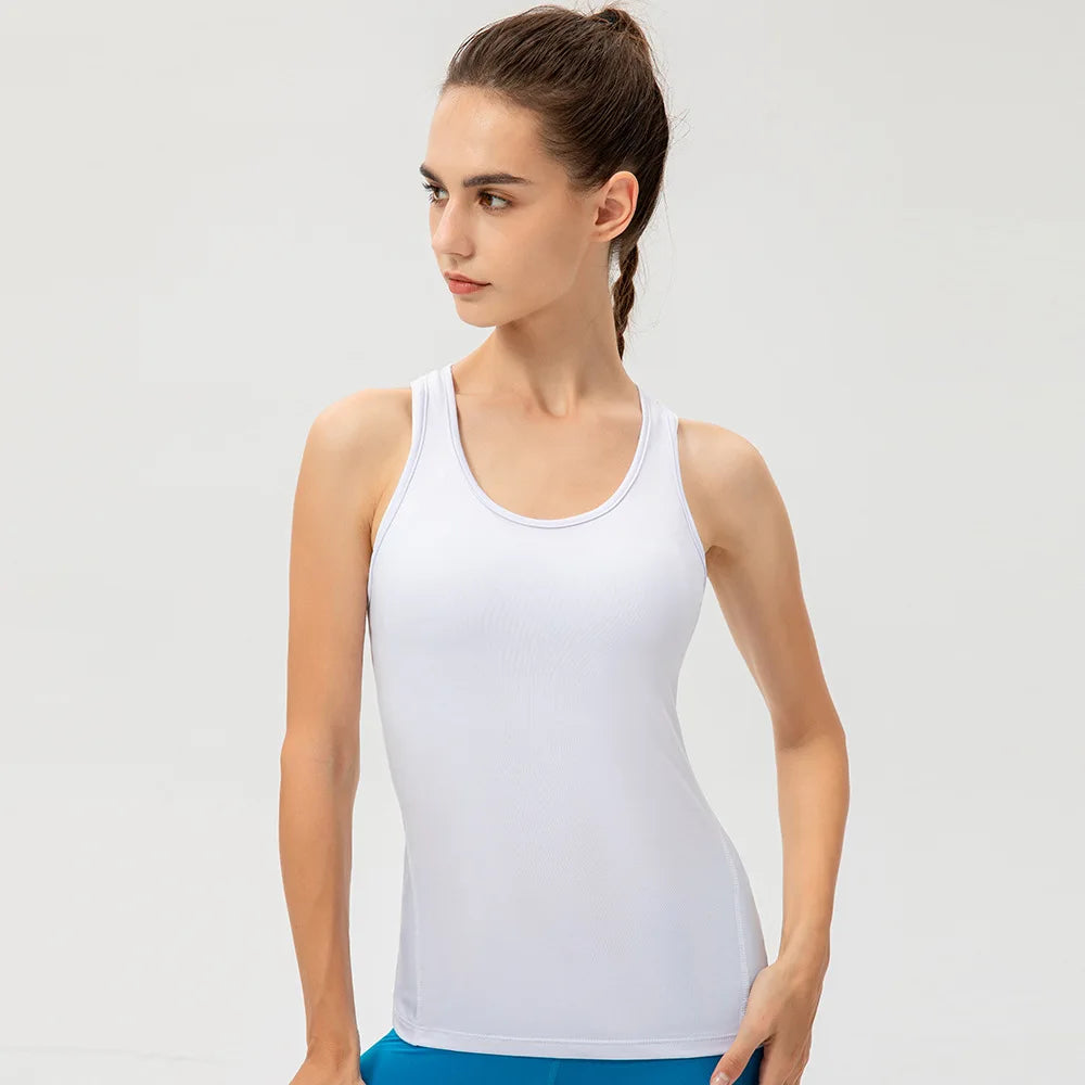 Women Casual Sport Yoga Vest Quick Dry Sports Running T-shirt Training Workout Yoga T-Shirt Running Gym Sports T-shirt Sleeveles