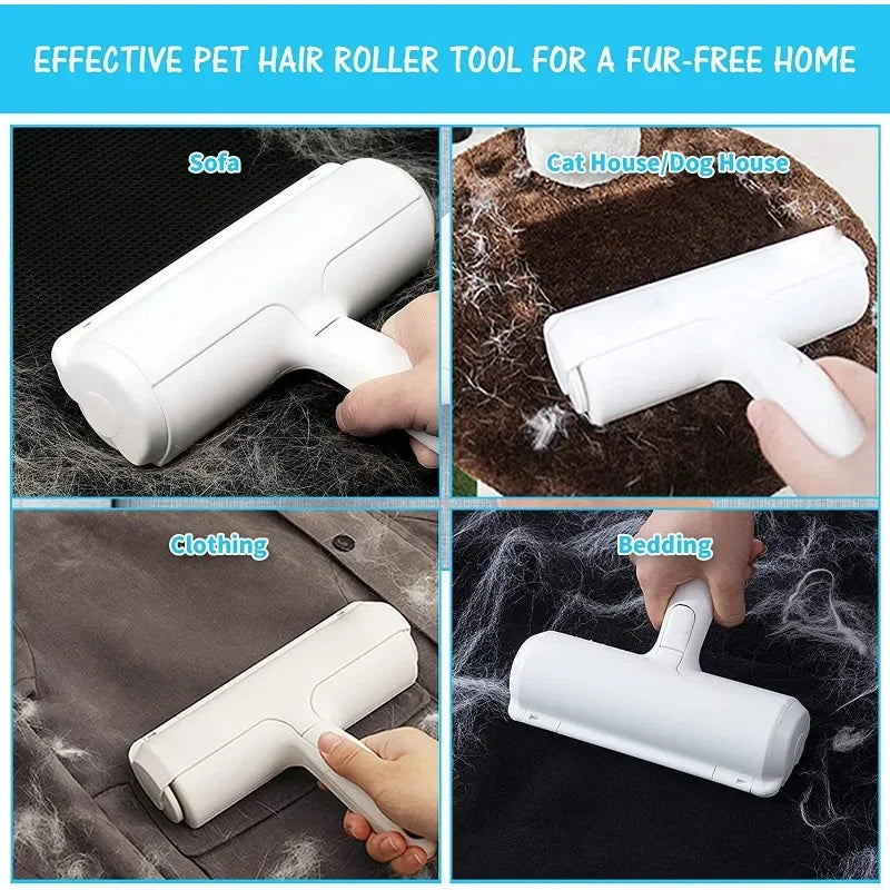 Pet Hair Remover Roller Cleaning Lint Sticky Hair Brush Cleaner Dog Cat Hair Remover Pet Supplies Brush for Sofa Clothe