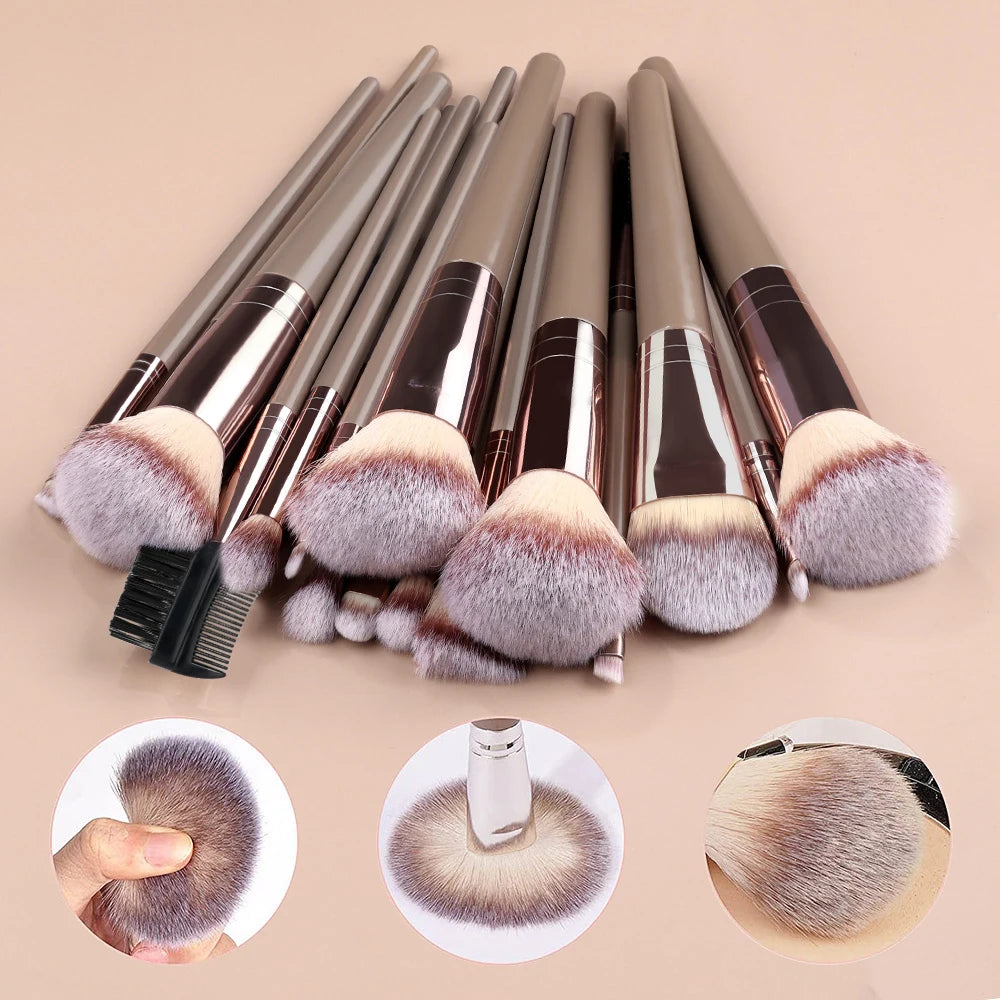 3/20Pcs Makeup Brushes Set Super Fluffy Loose Powder Brush Eyeshadow Blush Foundation Women Cosmetic Blending Brush Beauty Tools