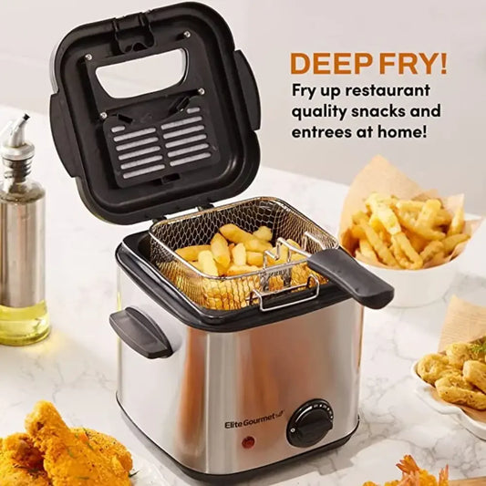 Elite Gourmet 1.5 quart Deep Fryer Stainless Steel