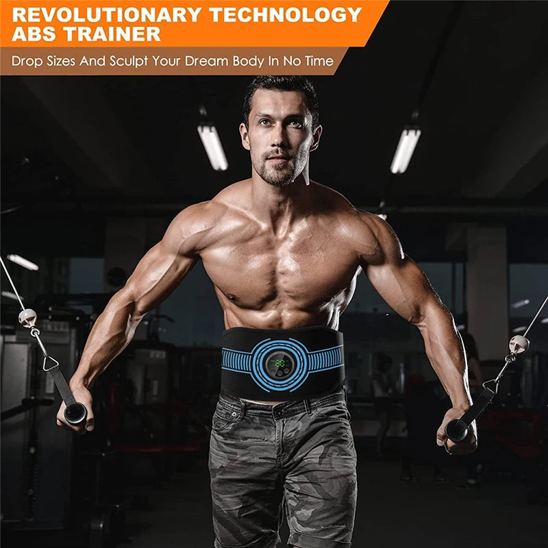 EMS Muscle Stimulation Belt Electric ABS Stimulator Trainer EMS Abdominal Exerciser Toning Belts Arm Leg Back Fitness Massager