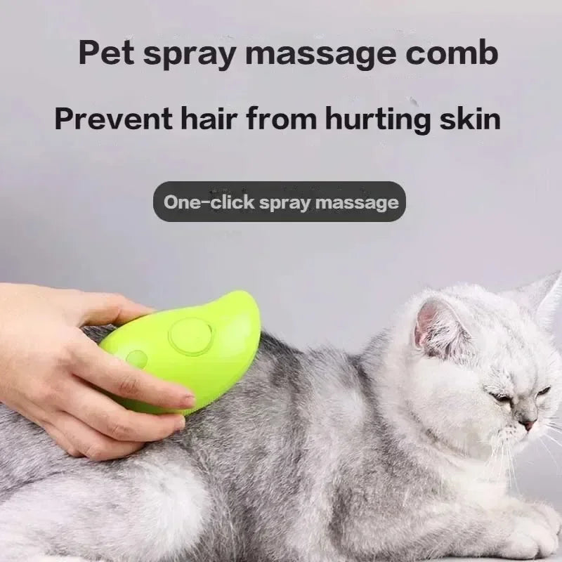 The Steamy Pet Brush for grooming