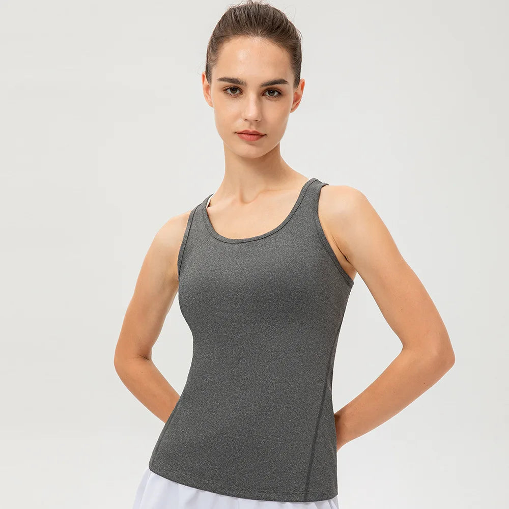 Women Casual Sport Yoga Vest Quick Dry Sports Running T-shirt Training Workout Yoga T-Shirt Running Gym Sports T-shirt Sleeveles