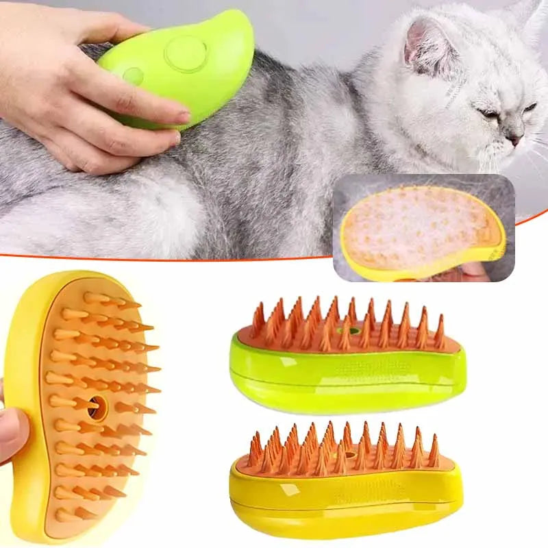 The Steamy Pet Brush for grooming