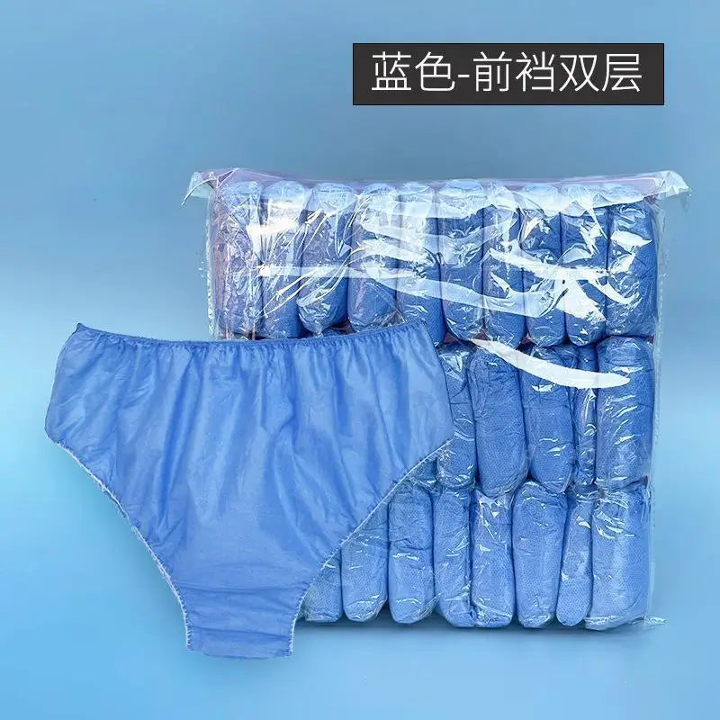 30Pcs/pack Unisex Disposable Underpants for Outdoor Travel Non-Woven Fabric Sterile Portable No-Clean Triangular Underpants