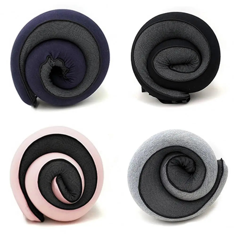 32*26cm Memory Foam Travel Neck Pillow 360 Degree Support U-Shaped Airplane Pillow Portable Adjustable Fastener Tape Nap Pillow