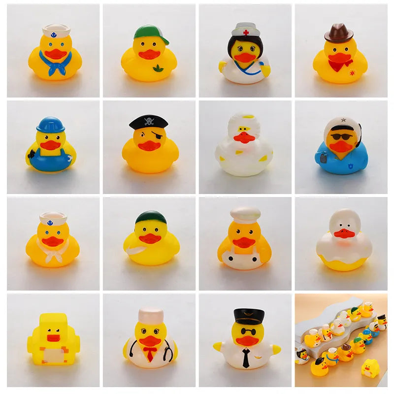 5-30 PCS New Cute Rubber Duck Assorted Duck Bath Toys Kids Shower Bath Toy Gifts Baby Birthday Party Gifts Decorations