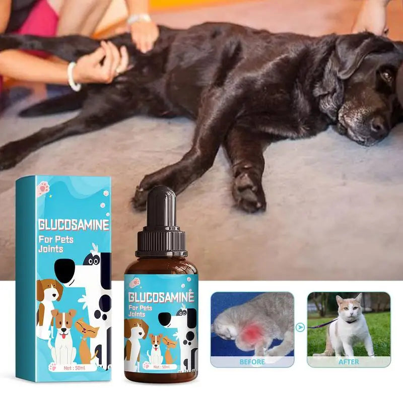 Dog Glucosamine 50ml Non-Greasy Liquid Glucosamine For Pet Care Dogs Joint Care Supplement Safe Dog Body Care Products