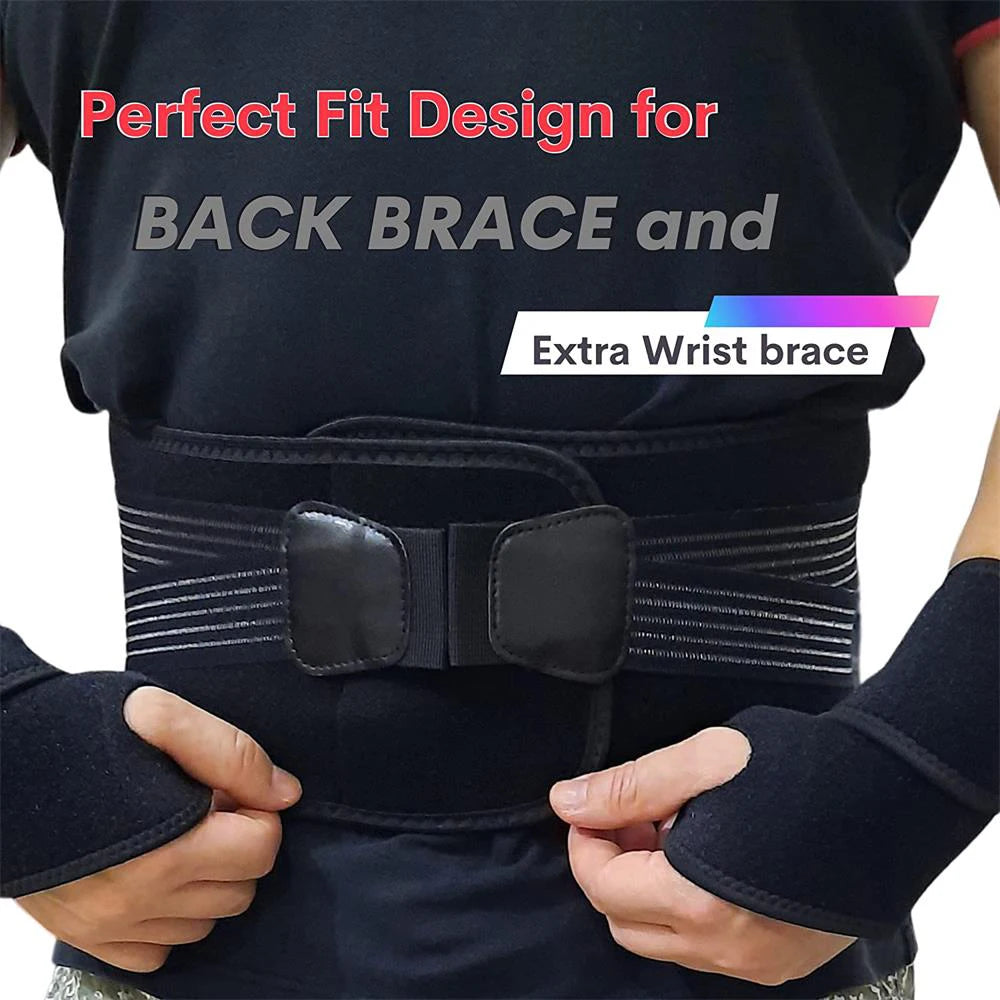 Adjustable Lumbar Back Brace Anti-skid Waist Support Belt for Men Women Lower Back Pain, Herniated Disc, Sciatica, Scoliosis