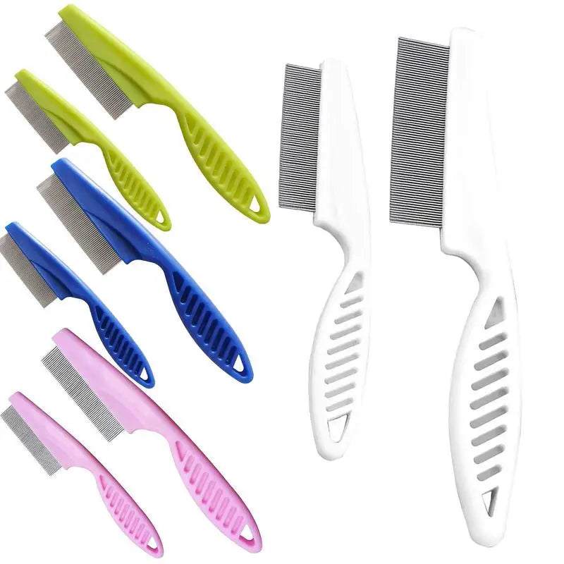 Dog Flea Comb Dog Cat Grooming Care Comb Cat Hair Removal Massage Comb Pet Grooming Portable Pet Hair Cleaning Tools For Puppy