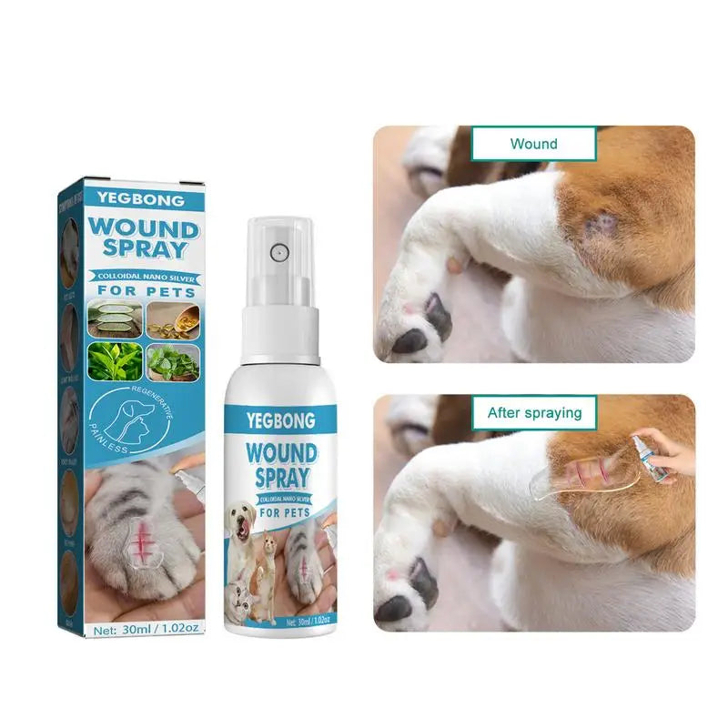 30ml Pet Skin Care Products Health Care Mild Ingredients External Use Dog Skin Ulcer Spray Pet Sensitive Skin Cleaning Supplies