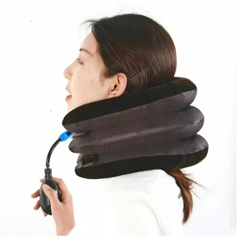 Neck Stretcher Inflatable Air Neck Traction Apparatus Device Soft Neck Cervical Collar Pillow Health Care