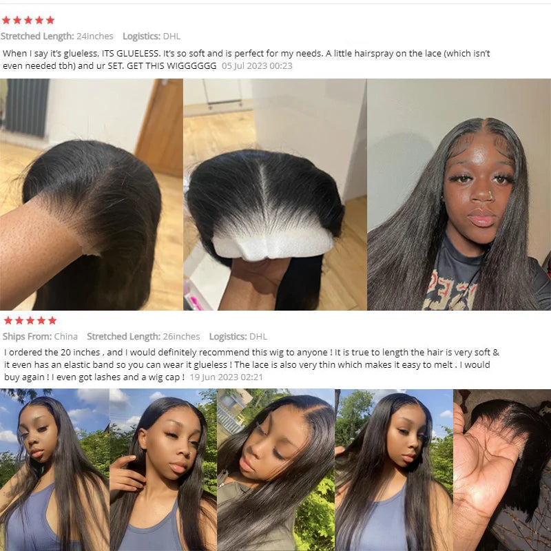 Glueless Wig Human Hair Ready to Wear 5x5 HD Lace Closure Wig 13x4 Lace Front Wig Human Hair Straight 360 Full Lace Wig