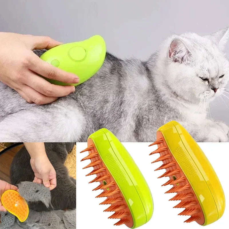 Adjustable Anti Pet Collar Cat Pet Comb Cat Dog Electric Spray Brush Massage Comb One Button Spray Hair Removal