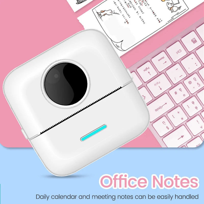 Portable Mini Printer Label Thermal Printer Self-adhesive Sticker Color Paper Wireless Bluetooth for Mobile Phone Photo Printing