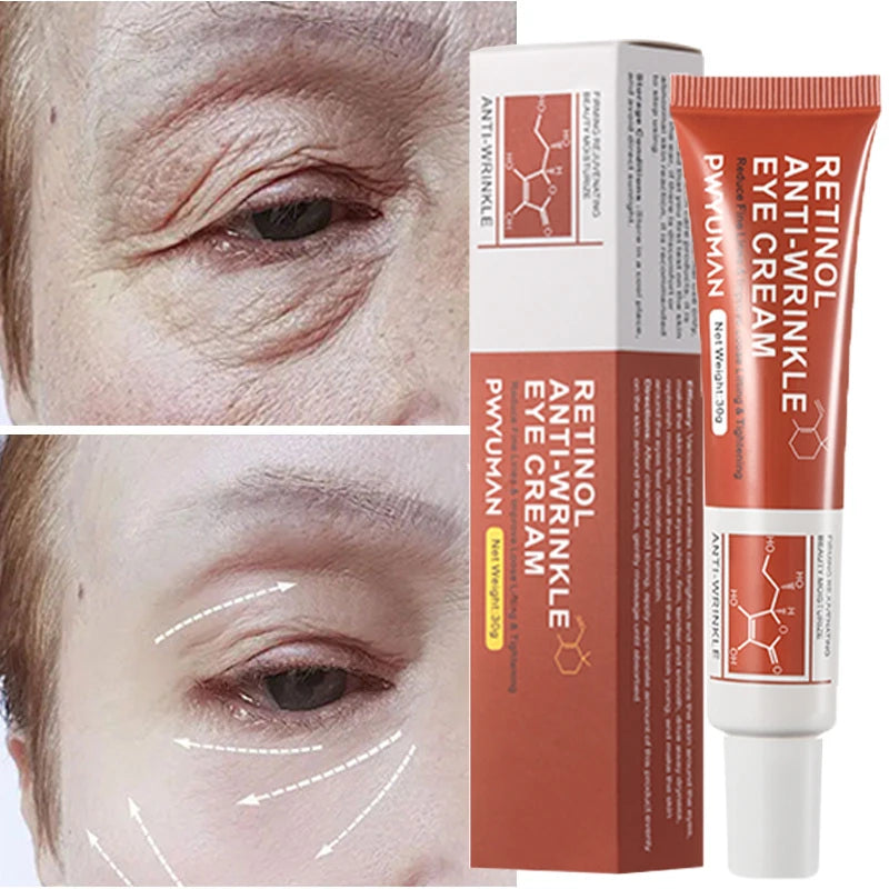 Retinol Anti-Wrinkle Eye Cream Remove Eye Bags Puffy Reduce Wrinkles Fine Lines Cream Face Neck Anti Aging Skin Care Products