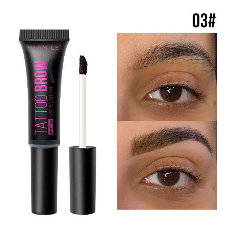 3 Days Lasting Peel-off Dye Eyebrow Gel Semi-permanent Waterproof Brow Tattoo Tint Sweatproof Peel Off Vegetable Dye Eyebrow New