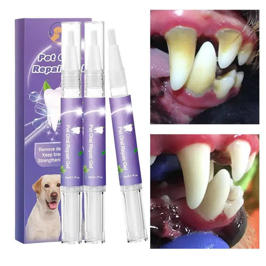 Pet Oral Repair Gel Dogs Cats Teeth Brushing Cleaner Gel, Eliminate Bad Breath, Pet Breath Freshener Gel Care Cleaner