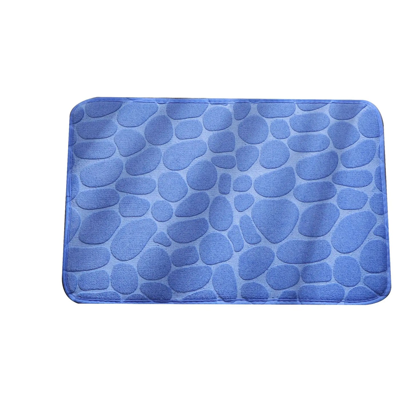 1pc Cobblestone Bath Mat - Stone Textured, Rapid Water Absorbent, Non-Slip, Washable, Thick Soft and Comfortable Carpet for Bath