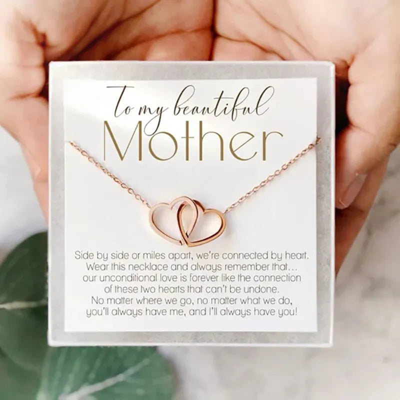 One Pieces Mother's Day Gift Steel Chain Heart Necklaces for Women Girls Minimalist Bijoux Cheap Items with Free Shipping