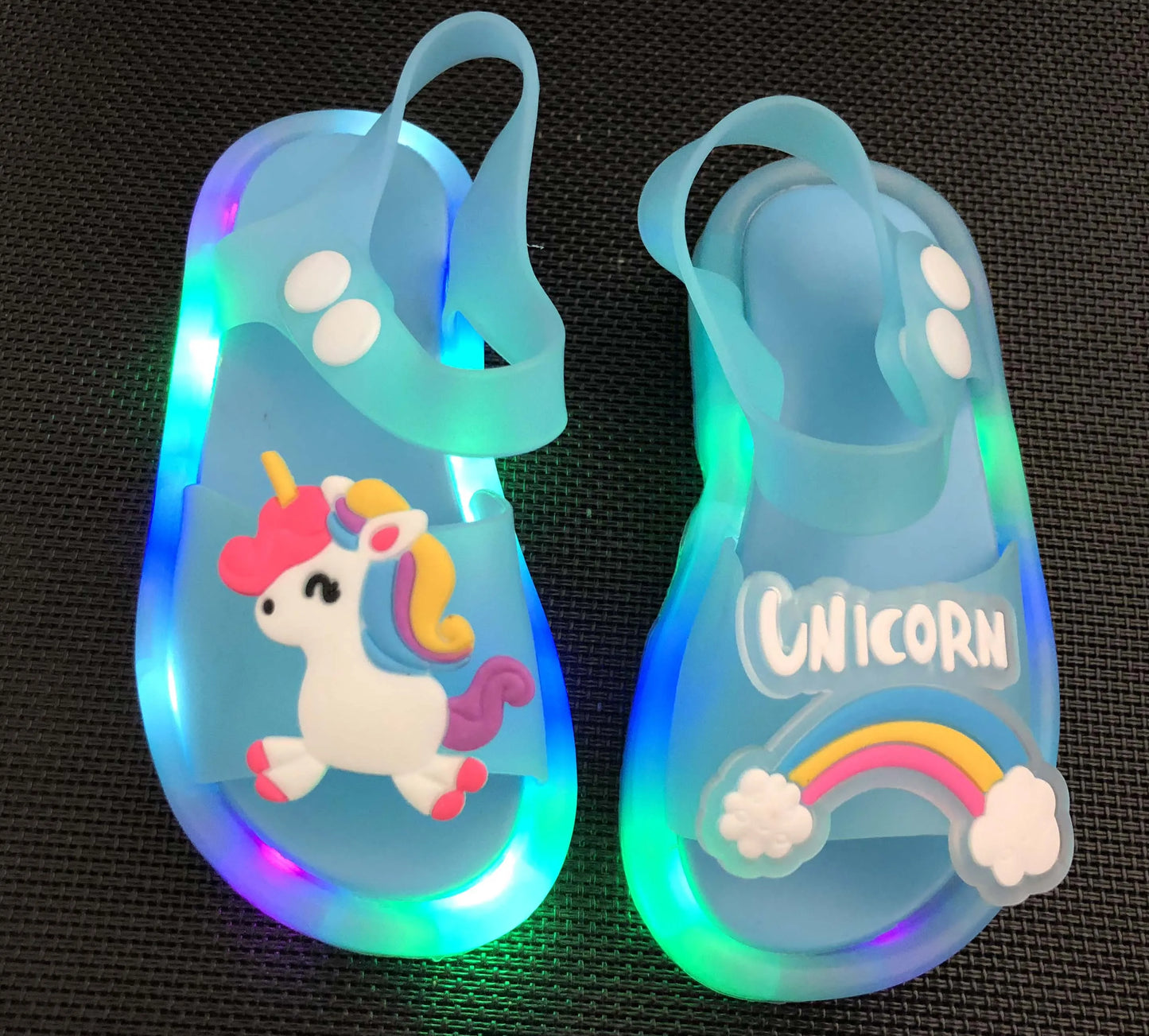 Girl Sandal Children Unicorn LED Kids sandals Baby girls shoes slippers Kids Shoes for Girl Boys Light Up Shoes Toddler Sandales