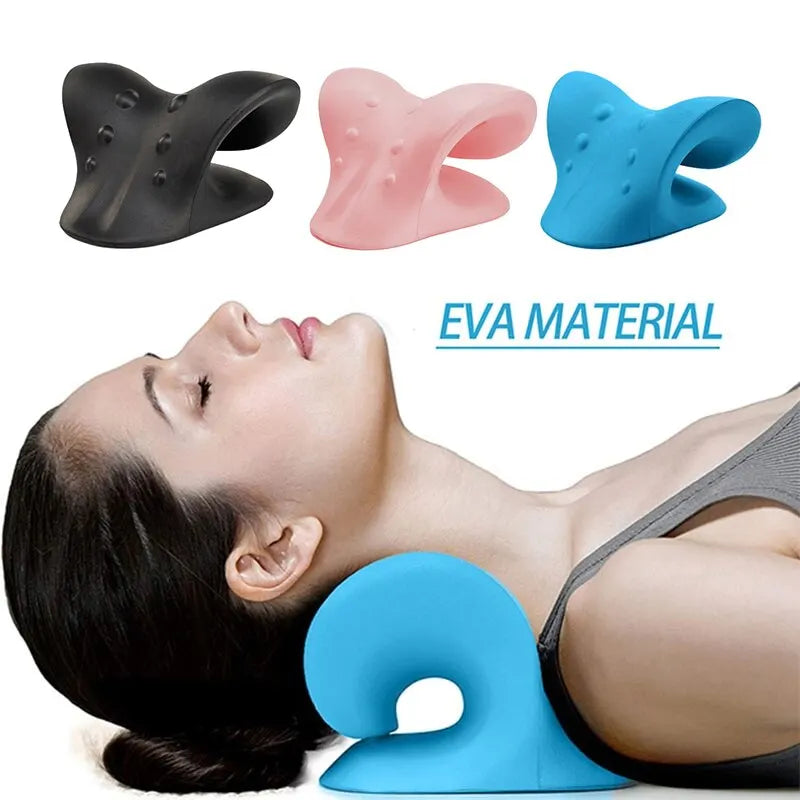 Neck Shoulder Relaxer Stretcher Cervical Traction Device Chiropractic Pillow Neck Cloud for Pain Relief Cervical Spine Alignment