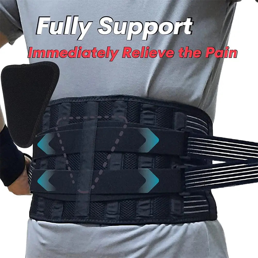 Adjustable Lumbar Back Brace Anti-skid Waist Support Belt for Men Women Lower Back Pain, Herniated Disc, Sciatica, Scoliosis