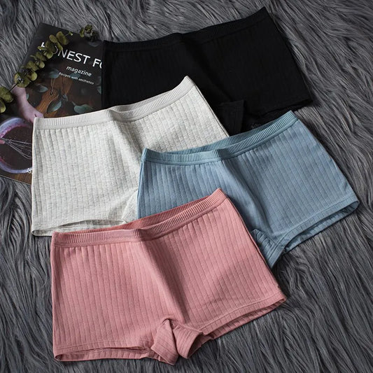 Women Boxers Underwear Cotton Ladies Safety Pants Female Seamless Underpants Solid Cozy Boyshorts Sexy Lingerie 2023