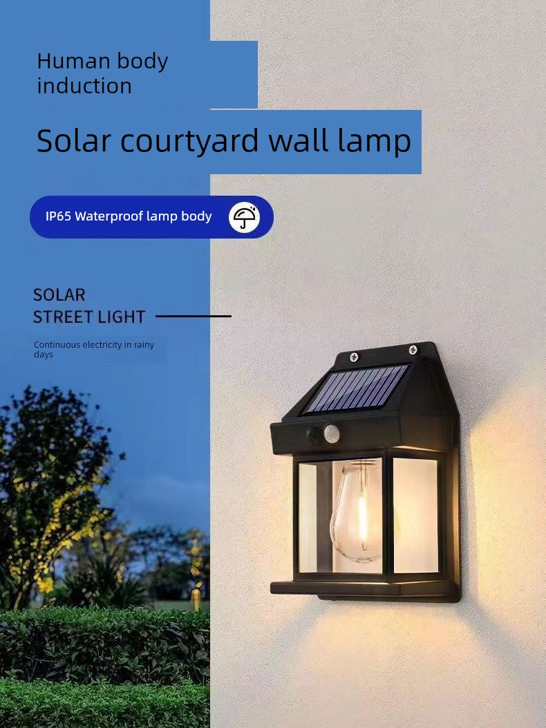 Solar Induction Lamp Outdoor Waterproof For Home Garden Lamp Atmosphere Balcony Light Yard Lighting Garden Wall Lamp