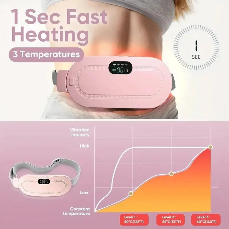 Waist Heating Pad Rapid Hot and Vibration Massager For Boby Soft and Warm Abdominal Belt for Women