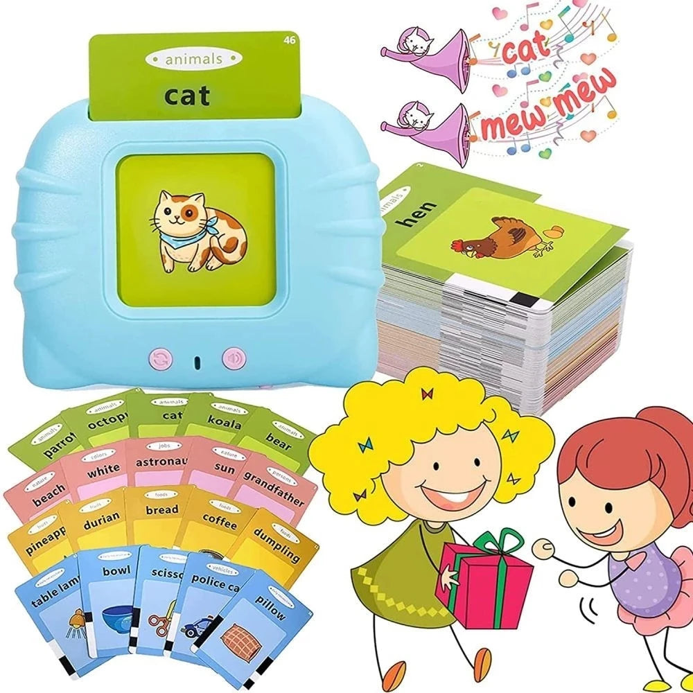 Educational Learning Talking Flash Cards Kindergarten Kids English Language Electronic Audio Book Learn English Words Toys