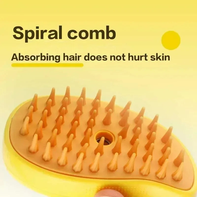 The Steamy Pet Brush for grooming