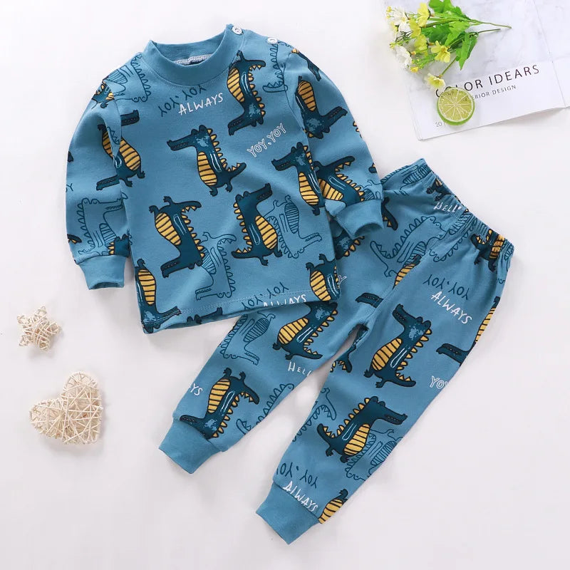 100% Cotton Infant Underwear Newborn Baby Girl Outfits  Little Boy Pullover + Trousers Sets